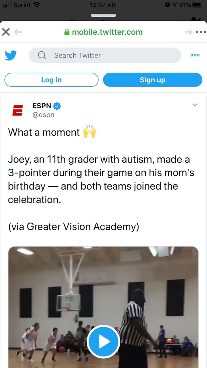 Joey's video on the GVA basketball team gets over 1.5 million views combined! 